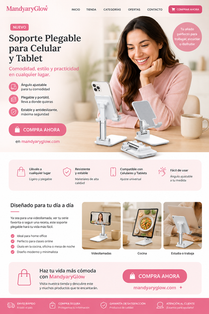 Soporte de Escritorio para Teléfono y Tablet