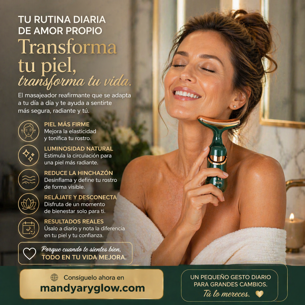 Masajeador Facial 3 en 1 Reafirmante