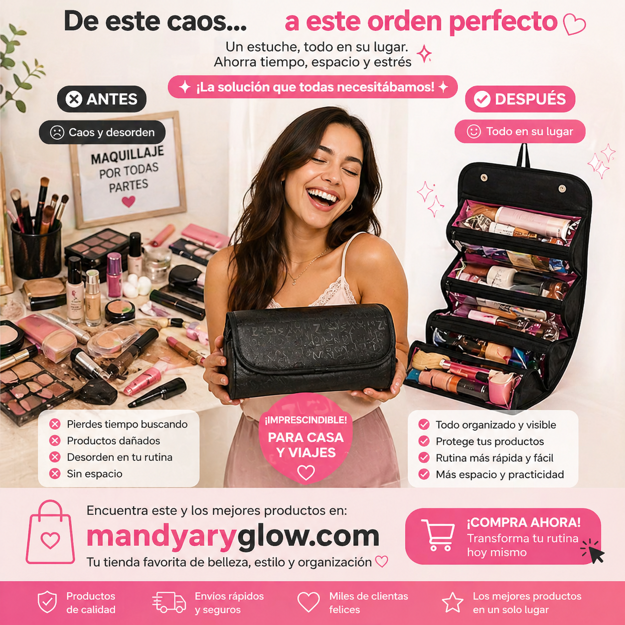 Estuche Bolso Organizador Maquillaje