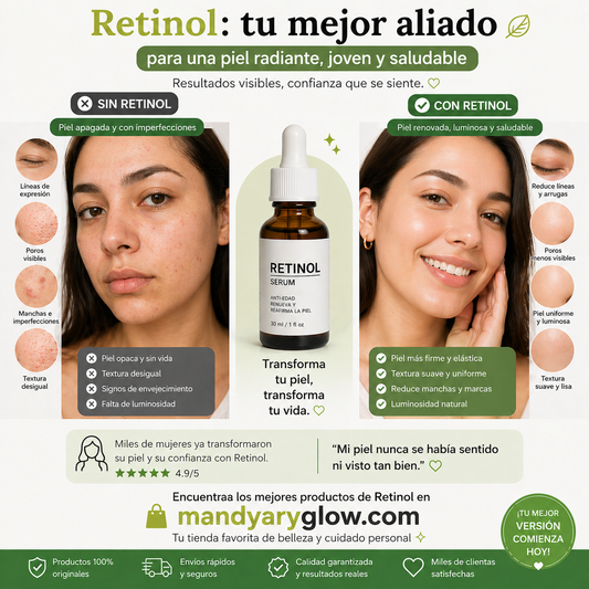 Retinol antioxidante para el rostro
