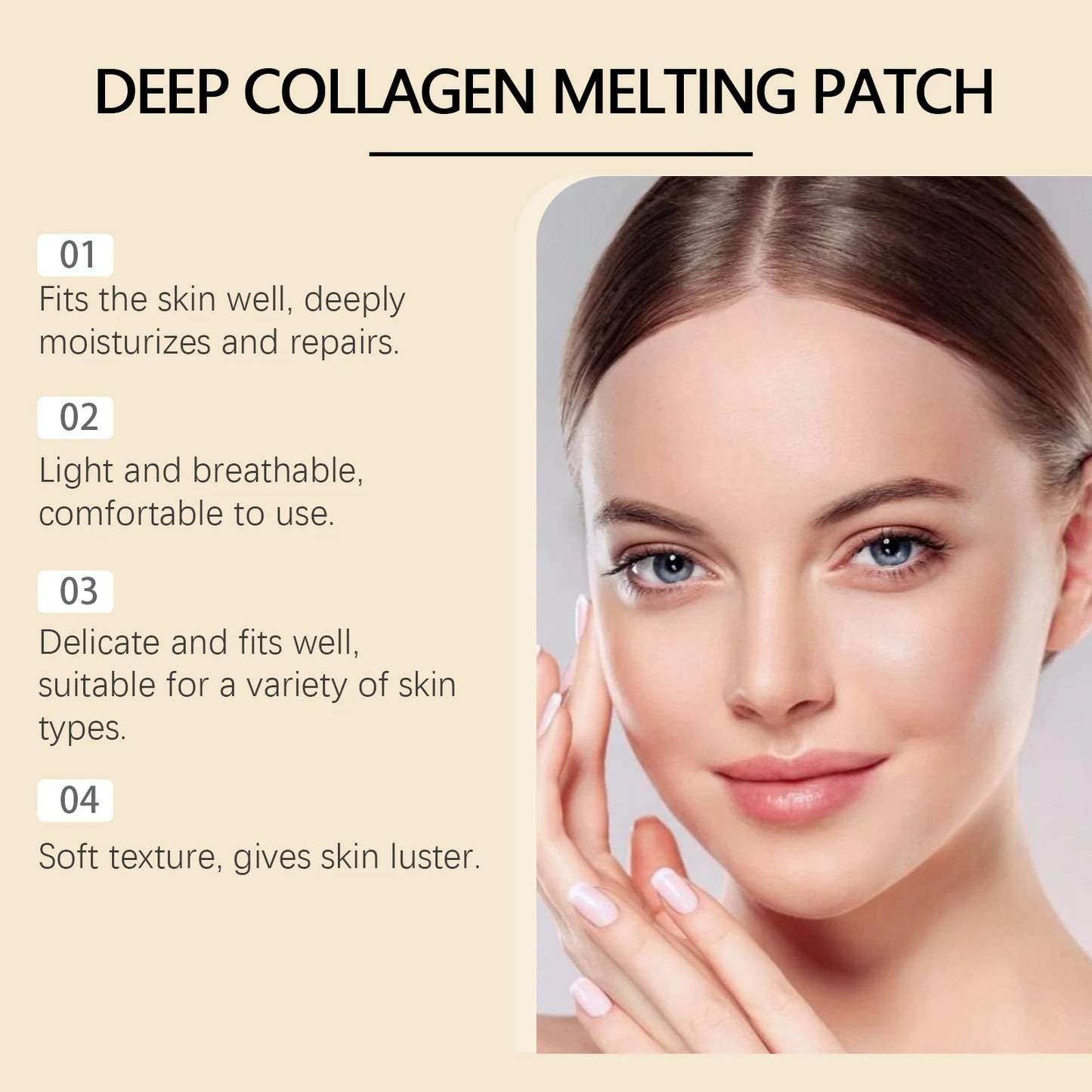 Parches de colágeno absorbentes para el rostro