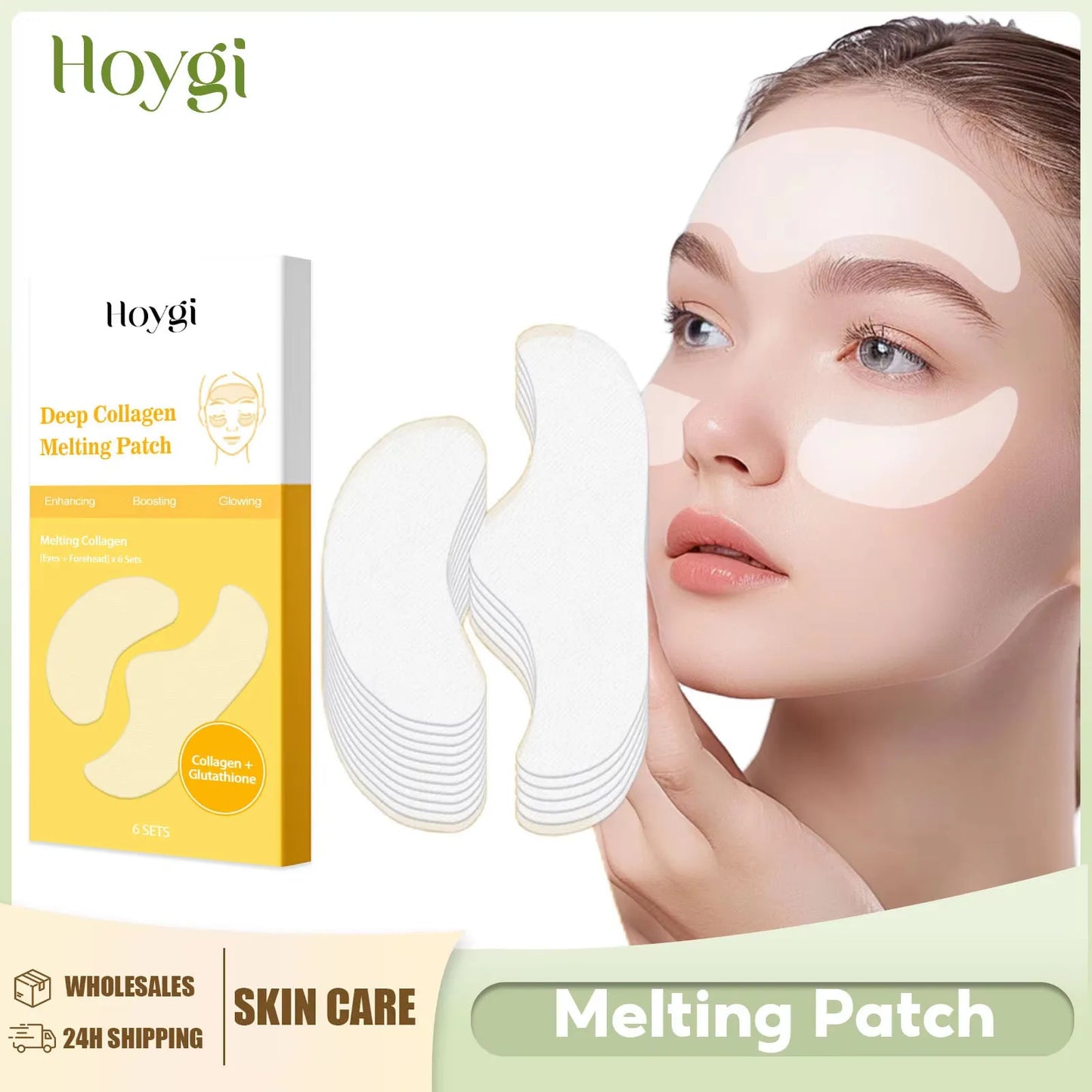 Parches de colágeno absorbentes para el rostro